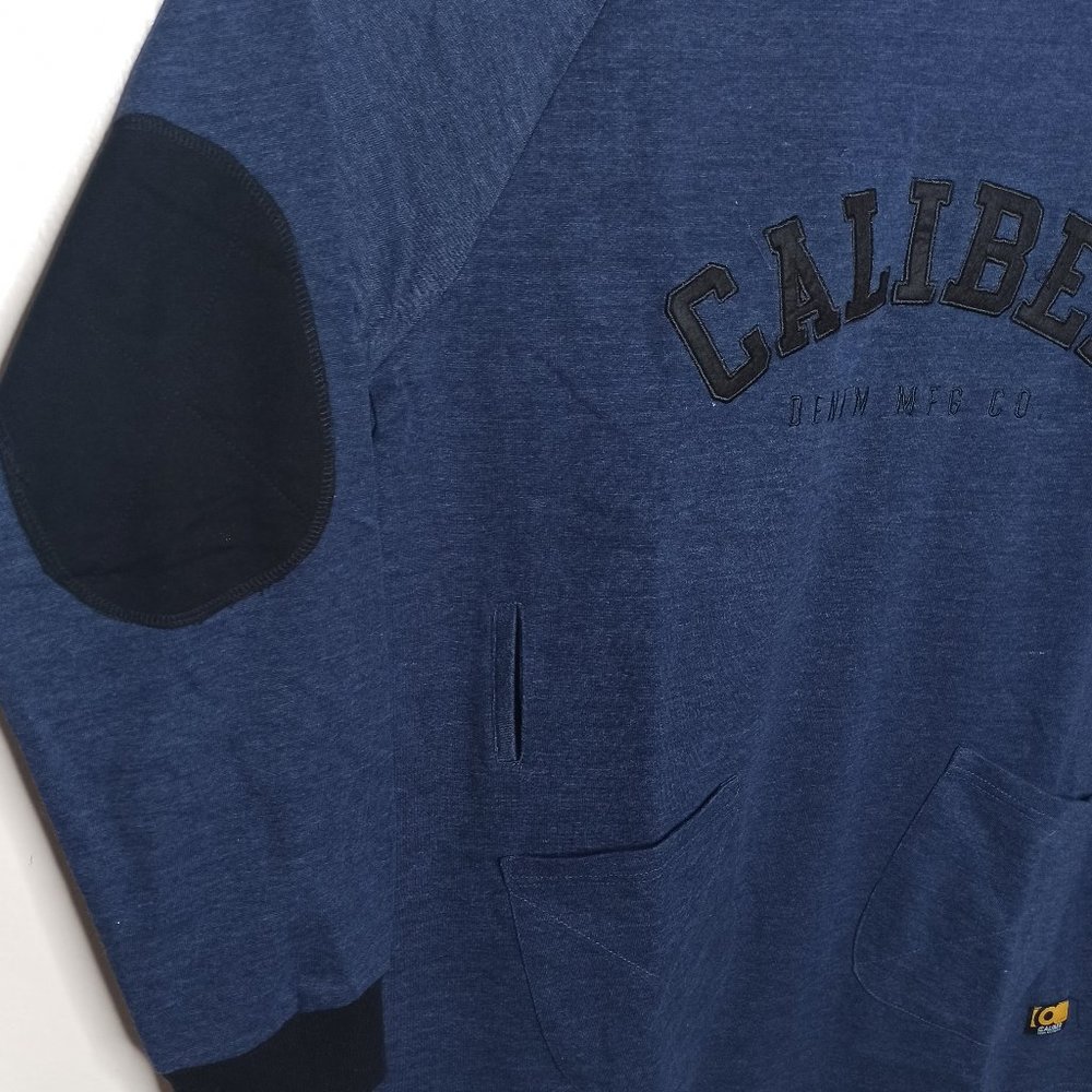 Caliber Men's Sweater Size XXL Navy Blue Long Sleeves Comfort Round Neck Comfort - Picture 4 of 8